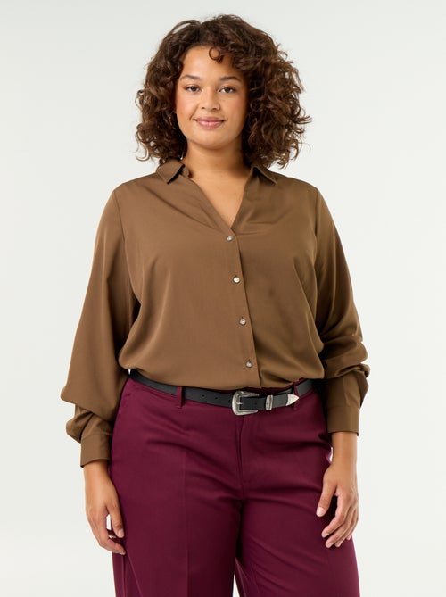 Camisa fluida lisa - Kiabi