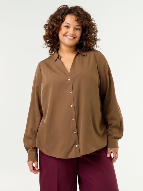 Camisa fluida lisa - Kiabi
