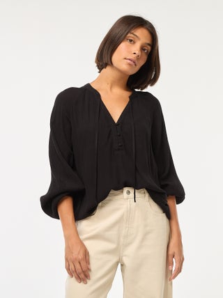 Camisa fluida lisa