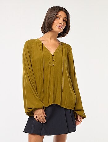 Camisa fluida lisa