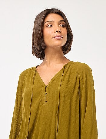 Camisa fluida lisa