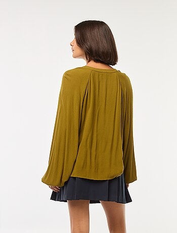 Camisa fluida lisa
