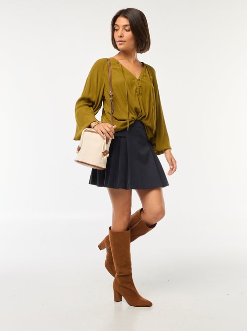 Camisa fluida lisa - Kiabi