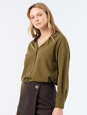 Camisa fluida lisa