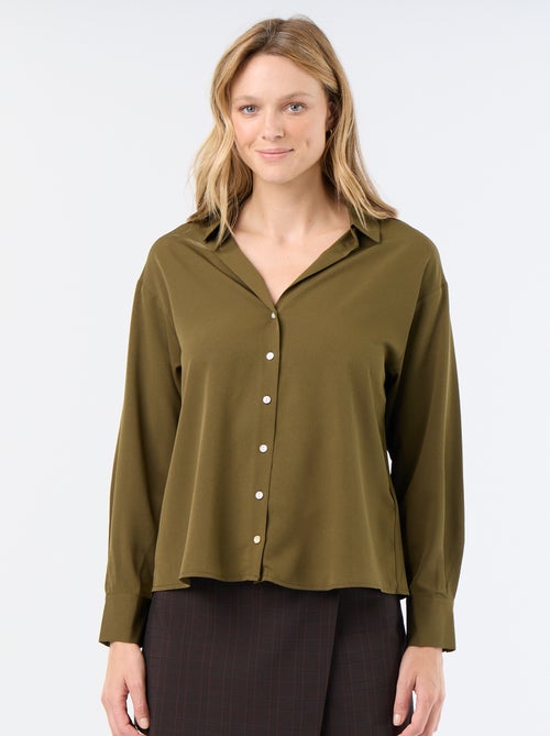 Camisa fluida lisa - Kiabi