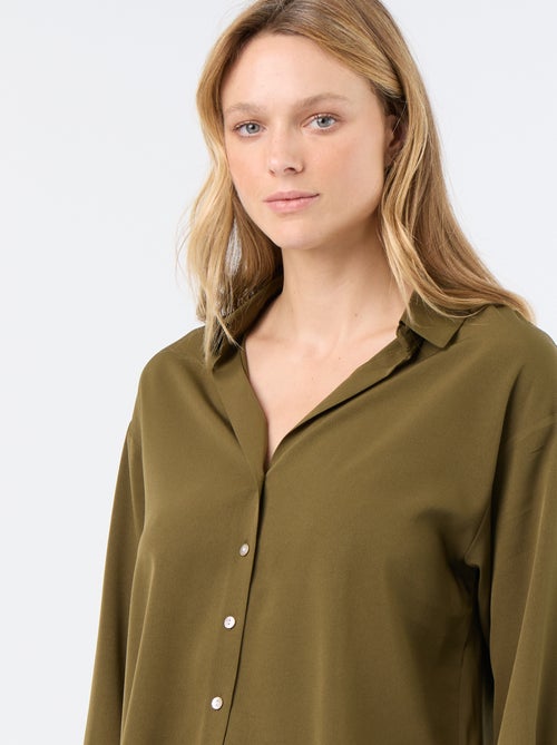 Camisa fluida lisa - Kiabi