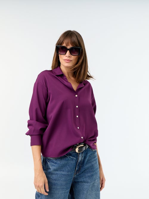 Camisa fluida lisa - Kiabi