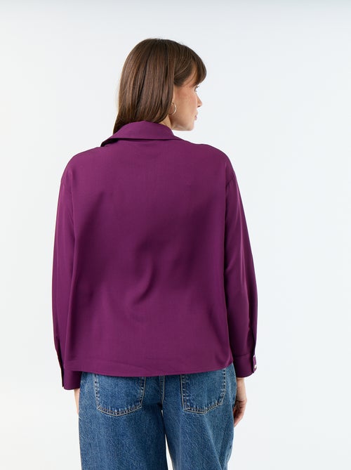 Camisa fluida lisa - Kiabi
