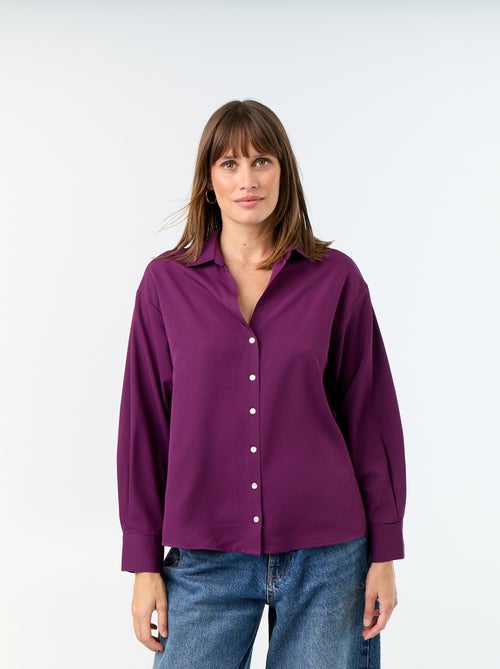 Camisa fluida lisa - Kiabi