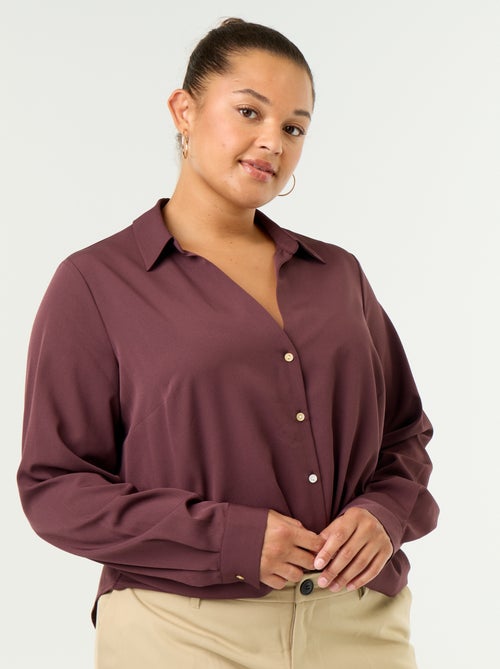 Camisa fluida lisa - Kiabi