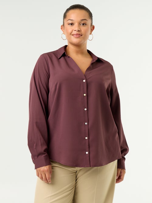 Camisa fluida lisa - Kiabi