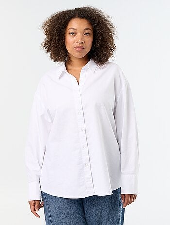 Camisa fluida oxford lisa