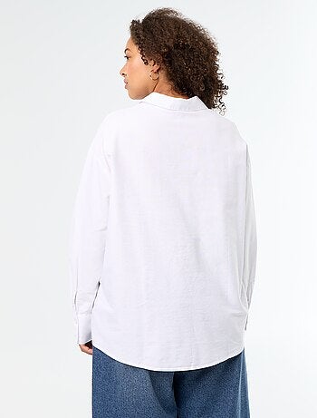 Camisa fluida oxford lisa