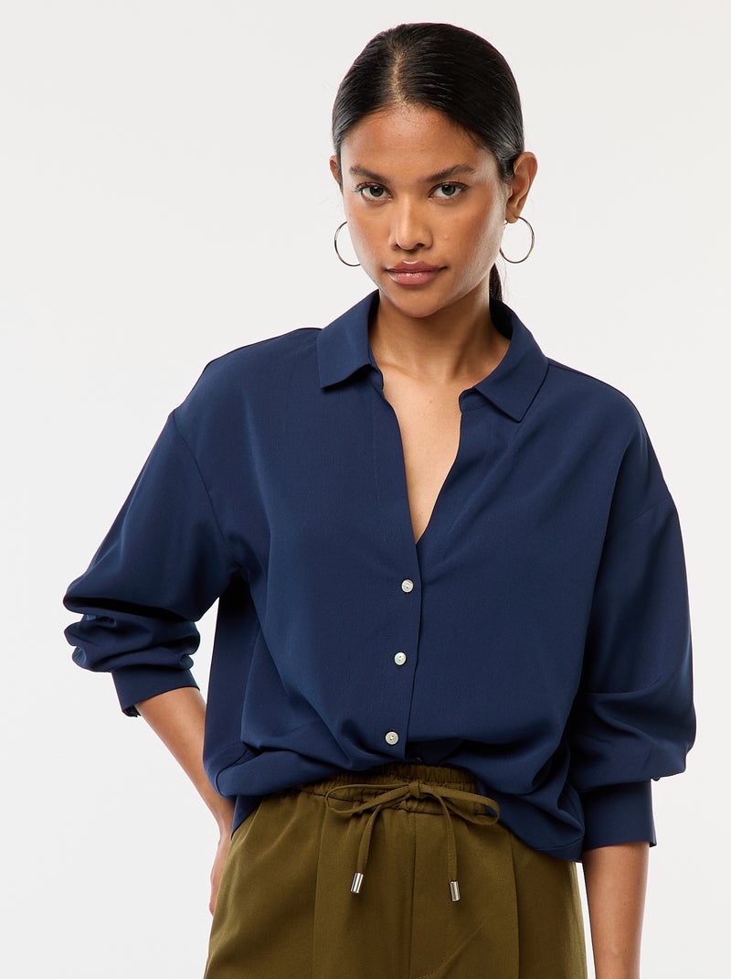 Camisa fluida Preto - Kiabi