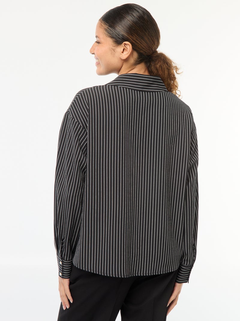 Camisa fluida Preto - Kiabi