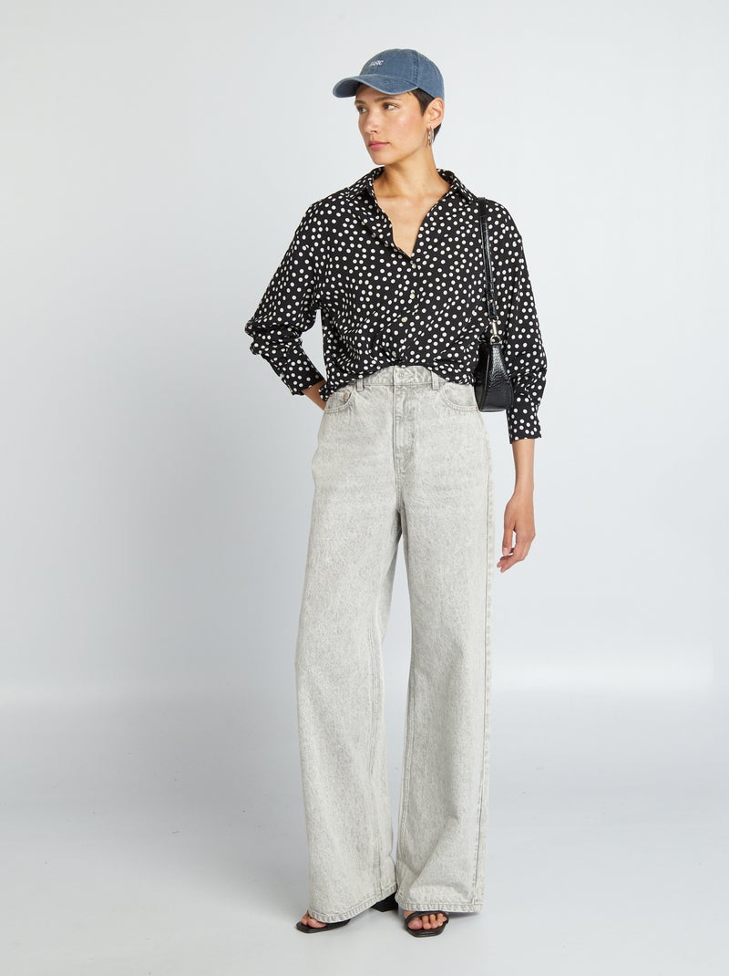 Camisa fluida PRETO - Kiabi