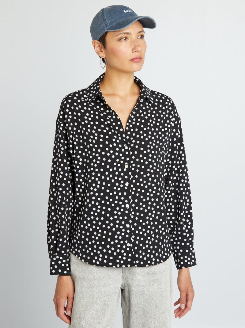 Camisa fluida PRETO - Kiabi