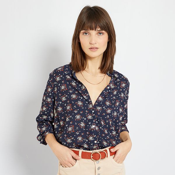 camisa fluida feminina