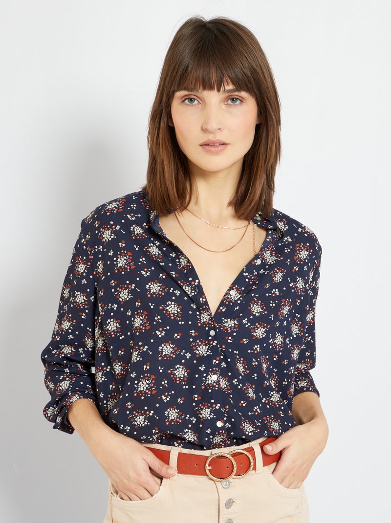 Camisa fluida PRETO - Kiabi