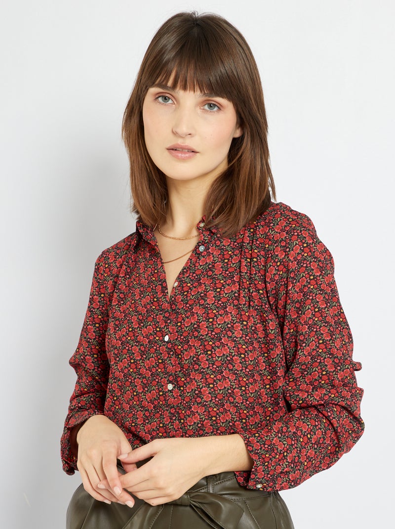 Camisa fluida PRETO - Kiabi