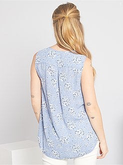 Camisa fluida sem mangas - Kiabi