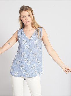 Camisa fluida sem mangas - Kiabi