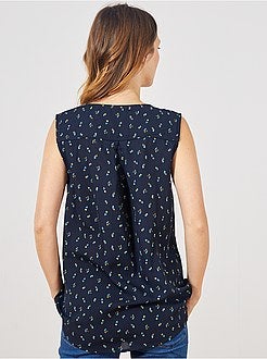 Camisa fluida sem mangas - Kiabi