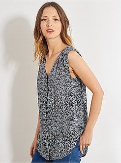 Camisa fluida sem mangas - Kiabi