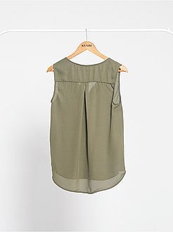 Camisa fluida sem mangas - Kiabi