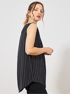 Camisa fluida sem mangas - Kiabi