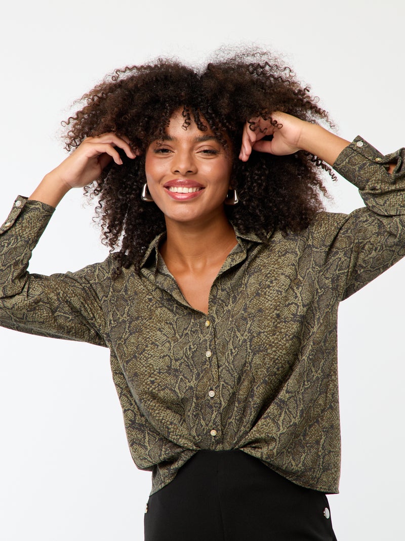 Camisa fluida Verde - Kiabi