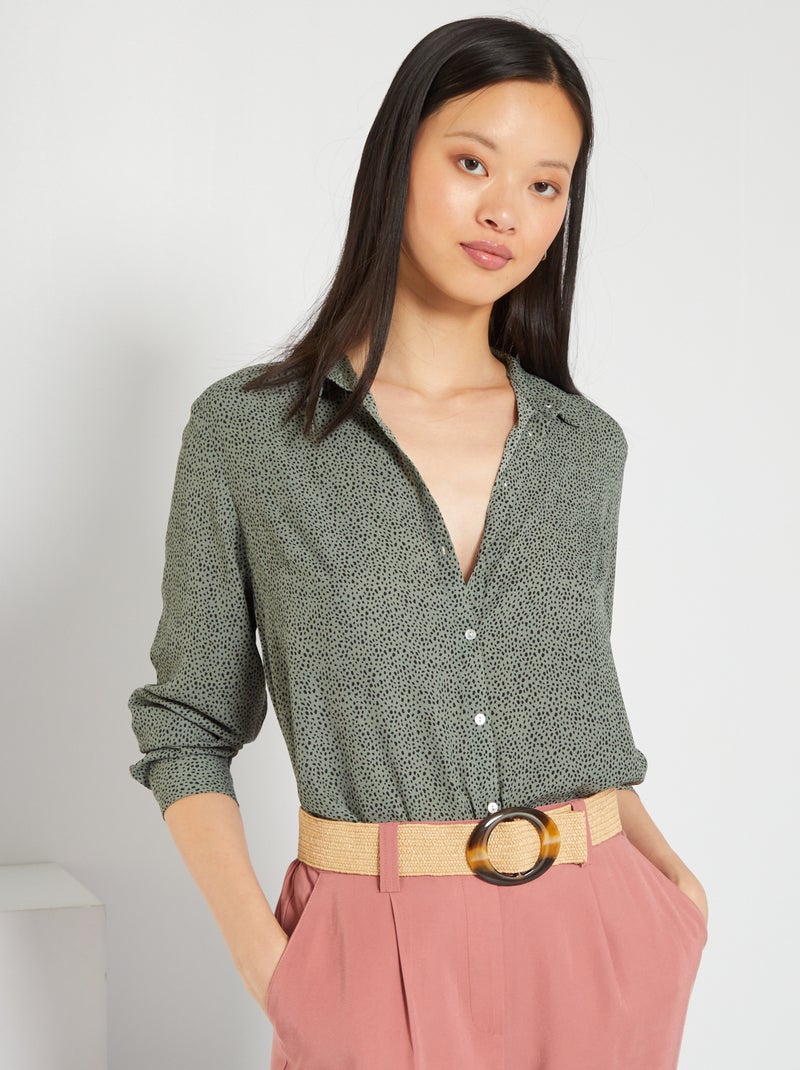 Camisa fluida VERDE - Kiabi