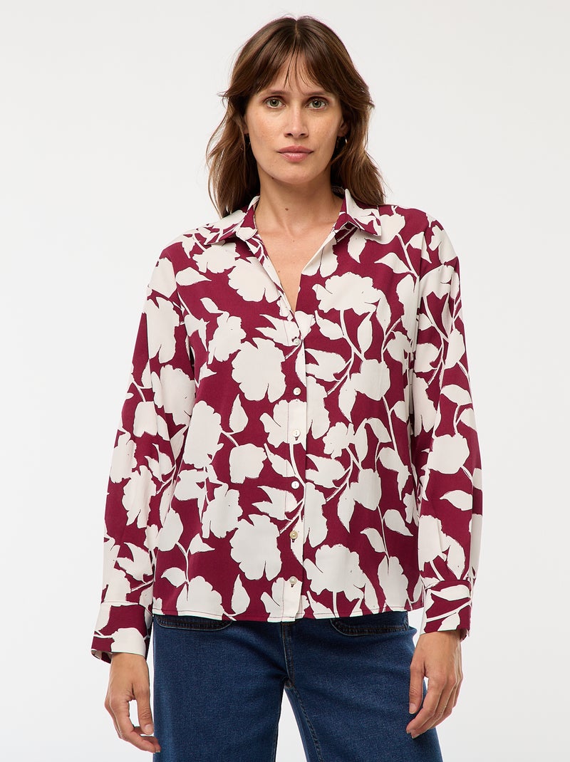 Camisa fluida Vermelho - Kiabi