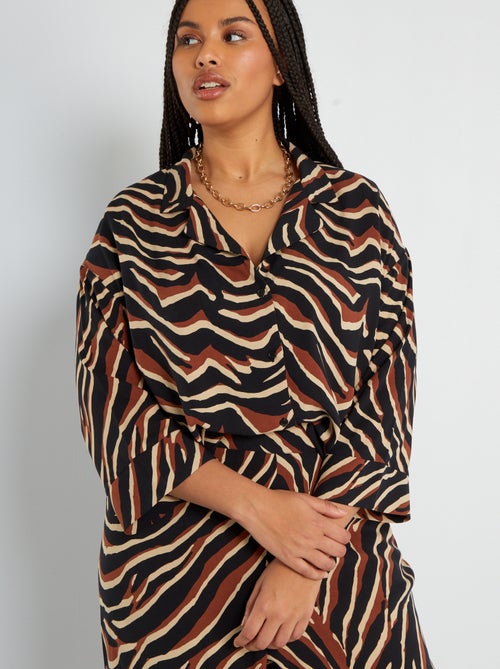 Camisa fluida zebra - Kiabi