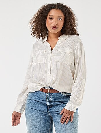 Camisa folgada com riscas 'Veromodacu'