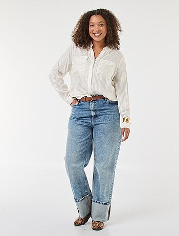 Camisa folgada com riscas 'Veromodacu'