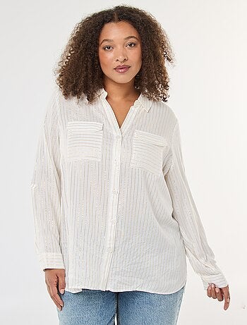 Camisa folgada com riscas 'Veromodacu'