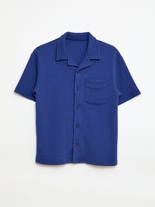 Camisa gofrada lisa - Kiabi