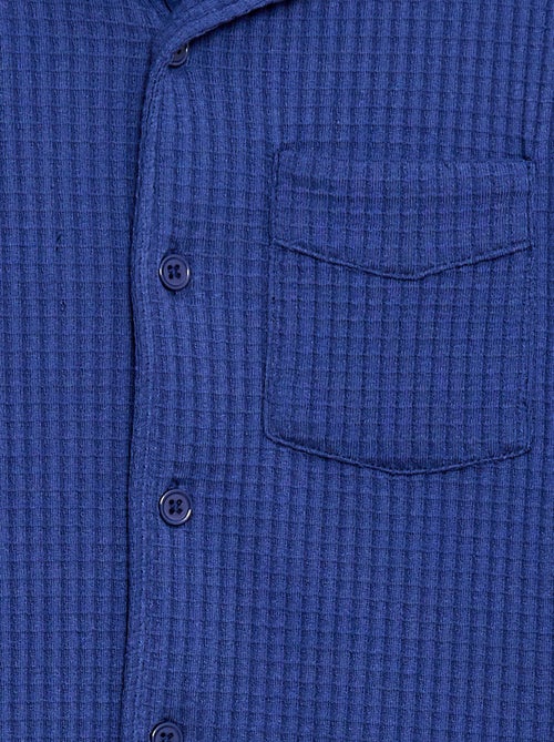 Camisa gofrada lisa - Kiabi