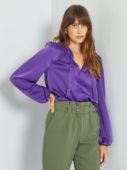 Camisa gola com laço - Kiabi