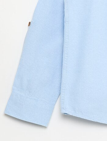 Camisa gola mao em algodão liso