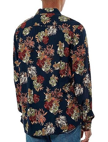 Camisa homem kaporal cool azul-marinho/bordô