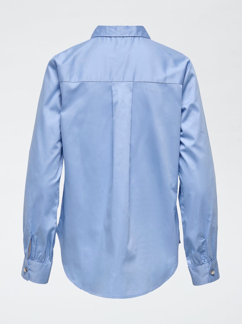 Camisa 'JDY' com pérola de madrepérola Azul - Kiabi