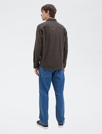 Camisa 'JJrebel' em flanela de algodão