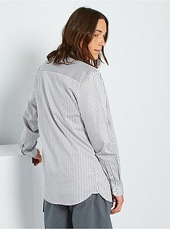 Camisa justa às riscas - Kiabi