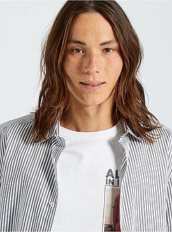 Camisa justa às riscas - Kiabi