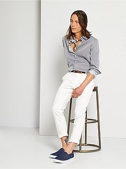 Camisa justa às riscas - Kiabi