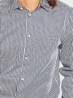 Camisa justa às riscas - Kiabi