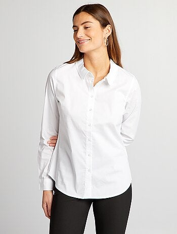 Camisa justa com colarinho italiano