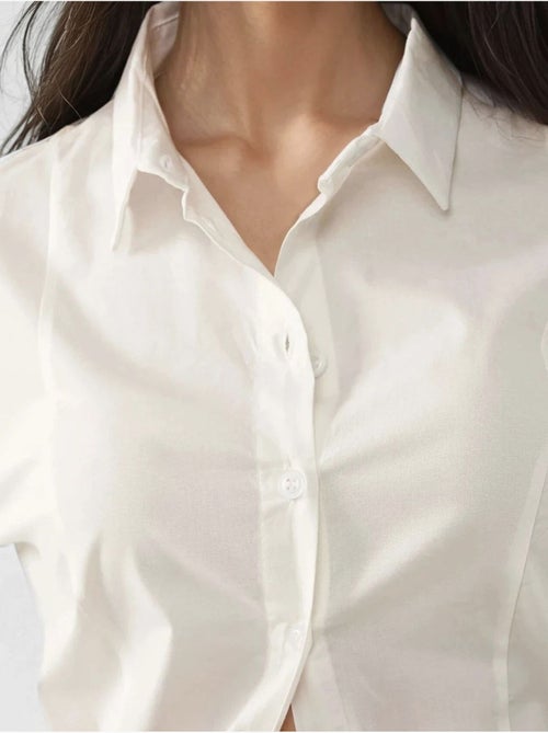 Camisa justa de manga comprida hiccup - Kiabi Camisa justa de manga comprida hiccup - Kiabi
